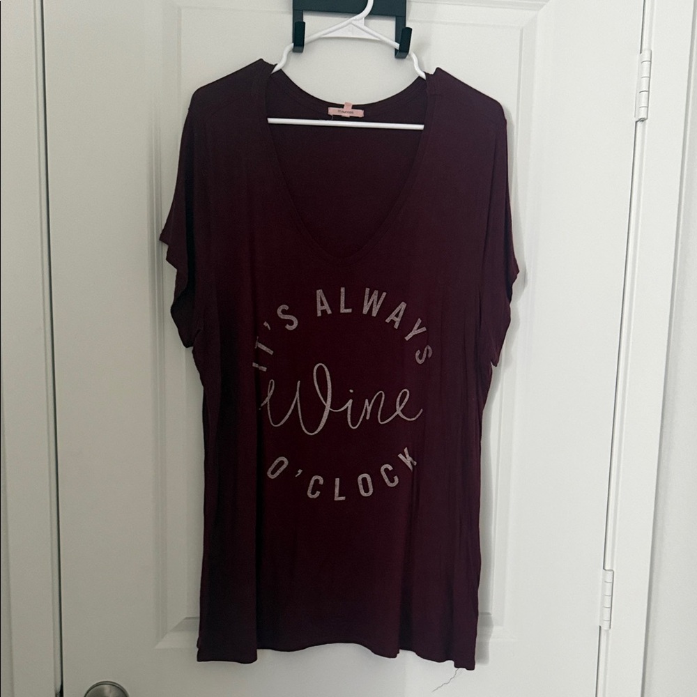 Maurices Maroon Graphic Tee